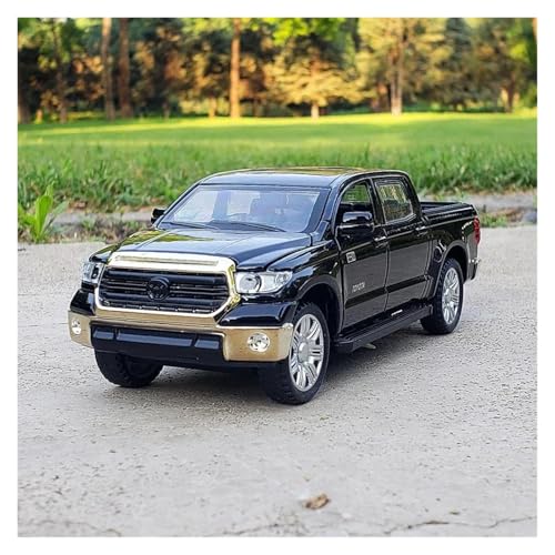 Miniatur Motorfahrzeug-Modelle 1 32 Toyota Pickup Truck Modellauto Aus Metall, Modellauto-Spielzeug Mit Sound- Und Lichteffekten Fertigmodell(Schwarz) von BMAONZ