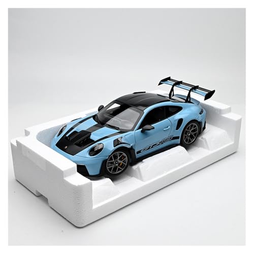 Miniatur Motorfahrzeug-Modelle 1:18 Für 911 992 GT3 RS Legierung Automodell Weißes Auto Carbonabdeckung Supersportwagen Serie Dekoration Fertigmodell(Blue) von BMAONZ
