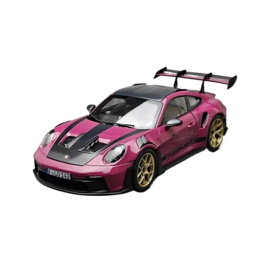 Miniatur Motorfahrzeug-Modelle 1:18 Für 911 992 GT3 RS Legierung Automodell Weißes Auto Carbonabdeckung Supersportwagen Serie Dekoration Fertigmodell(Pink) von BMAONZ