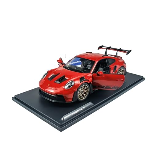 Miniatur Motorfahrzeug-Modelle 1:18 Für 911 992 GT3 RS Legierungsautomodell Mit Zu Öffnenden Türen Metall-Sammelsupercarmodell Fertigmodell(Red) von BMAONZ