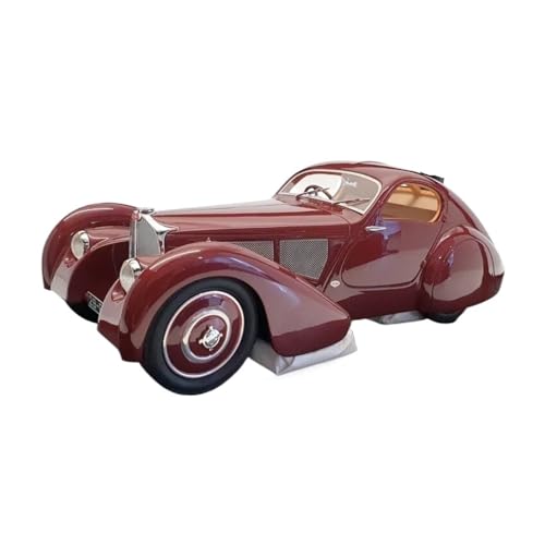 Miniatur Motorfahrzeug-Modelle 1:18 Für Bugatti T51 Dubos 1931 Oldtimer Sportwagen Resin Automodell Modell Sammlerautos Rot Fertigmodell von BMAONZ