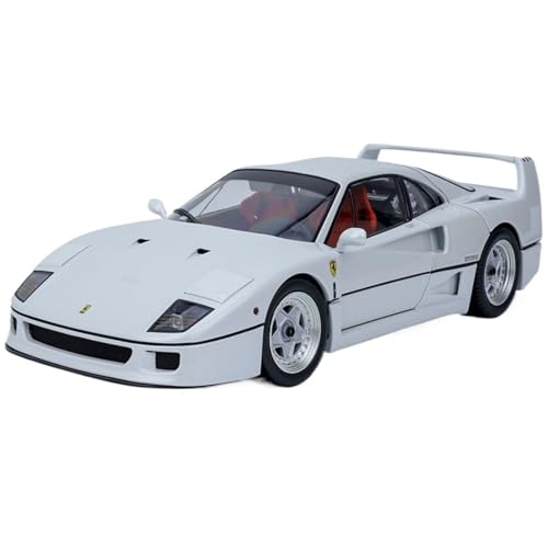 Miniatur Motorfahrzeug-Modelle 1:18 Für Ferrari F40 Legierung Auto Modell Sport Limited Edition Auto Modell Sammlung Ornamente Fahrzeuge Fertigmodell(White) von BMAONZ