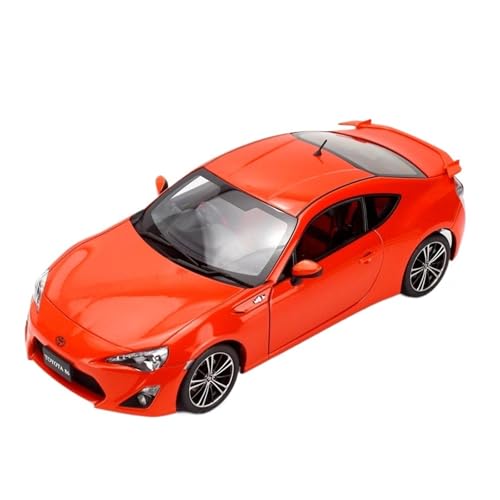Miniatur Motorfahrzeug-Modelle 1:18 Für Toyota 86 GT Scale Druckguss-Legierung Automodell Sammlerstück Sportwagen Ornamente Orange Weiß Fertigmodell(Orange) von BMAONZ