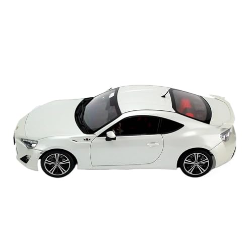 Miniatur Motorfahrzeug-Modelle 1:18 Für Toyota 86 GT Scale Druckguss-Legierung Automodell Sammlerstück Sportwagen Ornamente Orange Weiß Fertigmodell(White) von BMAONZ