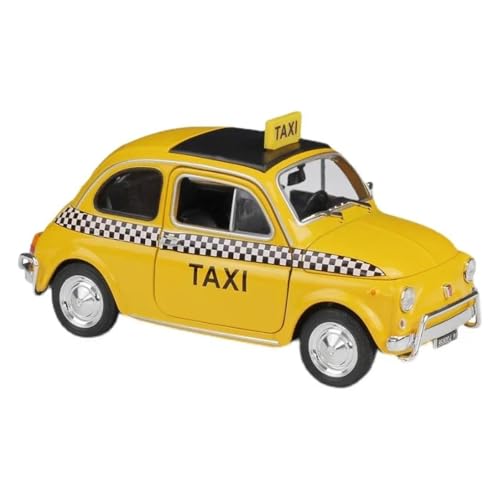 Miniatur Motorfahrzeug-Modelle 1:24 Für FIAT Nuova 500 Taxi Simulation Legierung Auto Modell Hobby Sammlung Spielzeug Souvenir Display Auto Modell Fertigmodell von BMAONZ