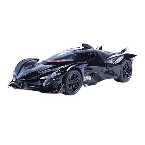 Miniatur Motorfahrzeug-Modelle 1:32 Für Apollo EVO Legierungsspielzeugmodell Futuristisches Design Sound-Lichteffekte Federaktion Ideal Für Spielen Fertigmodell(Black) von BMAONZ