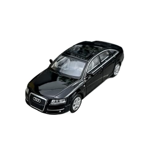 Miniatur Motorfahrzeug-Modelle 1:64 Für A6L C6 Schwarz Silber Polizei Legierung Maßstab Automodell Kleines Metall Spielzeugauto Space Collection Fertigmodell(Black) von BMAONZ