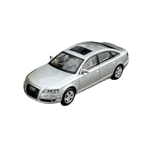 Miniatur Motorfahrzeug-Modelle 1:64 Für A6L C6 Schwarz Silber Polizei Legierung Maßstab Automodell Kleines Metall Spielzeugauto Space Collection Fertigmodell(Silver) von BMAONZ