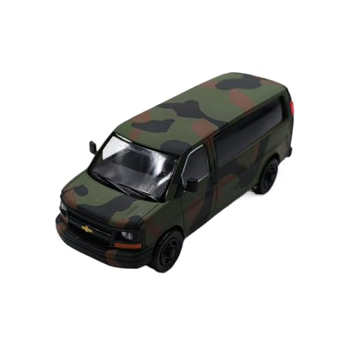 Miniatur Motorfahrzeug-Modelle 1:64 Für Chevrolet Camo Van 596 Grün Klassische Modell Legierung Auto Modell Szene Simulation Spiel Fertigmodell von BMAONZ