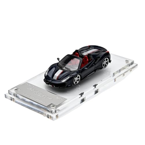 Miniatur Motorfahrzeug-Modelle 1:64 Für Das Tanzende Pferd Novitec 488 Legierungsautomodell Cabrio Supercar Fertige Sammlung Fertigmodell(Black) von BMAONZ