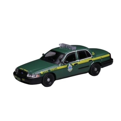 Miniatur Motorfahrzeug-Modelle 1:64 Für Ford Crown Polizeiauto Farbe Legierung Maßstab Automodell Schlafzimmer Dekoration Ornamente Fertigmodell(Green) von BMAONZ