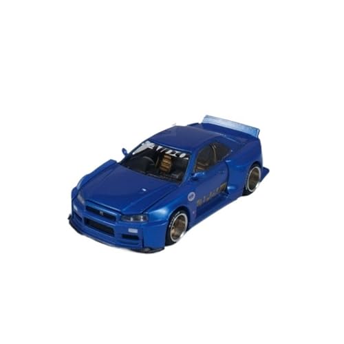 Miniatur Motorfahrzeug-Modelle 1:64 Für Nissan GTR R34 Blau Legierung Auto Modell Druckguss Collector's Edition Fahrzeug Wohnzimmer Display Fertigmodell Miniatur Motorfahrzeug-Modelle 1:64 Für Nissan GTR R34 Blau Legierung Auto Modell Druckguss Collector's Edition Fahrzeug Wohnzimmer Display Fertigmodell von BMAONZ