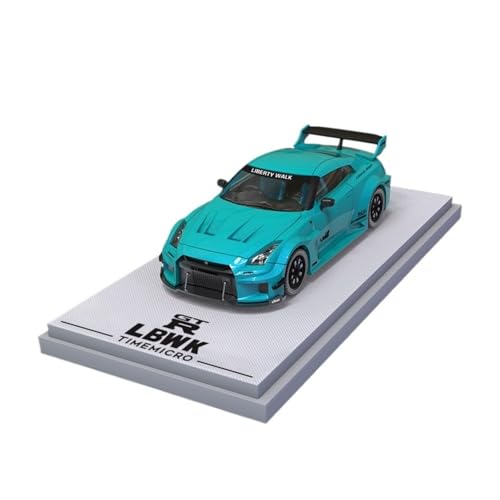 Miniatur Motorfahrzeug-Modelle 1:64 Für Nissan GTR3.0 Porsche Blau Legierung Simulation Dekoration Auto Modell Vintage Mini Spielzeug Fertigmodell(Green B) von BMAONZ