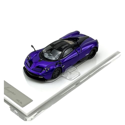 Miniatur Motorfahrzeug-Modelle 1:64 Für Pagani Fancy Coupe Flügeltüren Und Heckklappe Für Öffnen Küche Spirituosenschrank Vitrine Fertigmodell(Purple) von BMAONZ