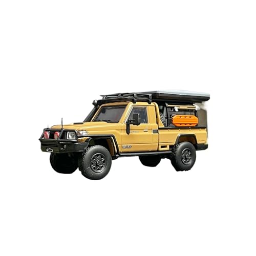 Miniatur Motorfahrzeug-Modelle 1:64 Für Toyota LC79 Tucao Schwer Modifiziertes Crossover-Automodell Aus Legierung Hobbyist Sammlerserie Automodelle Fertigmodell(Beige) von BMAONZ