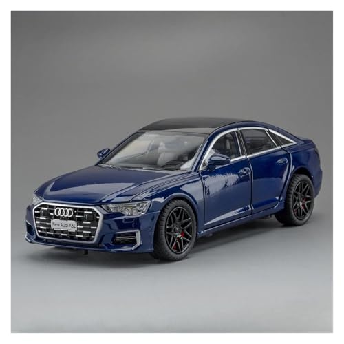 Miniatur Motorfahrzeug-Modelle Auto Im Maßstab 1 24 Für A6L Druckguss-Automodell Kann Die Tür Mit Ton Und Licht Geöffnet Werden Spielzeug Fertigmodell(Blau) von BMAONZ