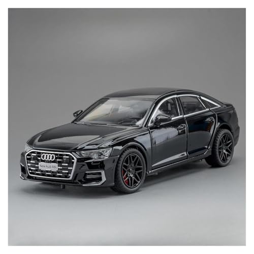Miniatur Motorfahrzeug-Modelle Auto Im Maßstab 1 24 Für A6L Druckguss-Automodell Kann Die Tür Mit Ton Und Licht Geöffnet Werden Spielzeug Fertigmodell(Schwarz) von BMAONZ