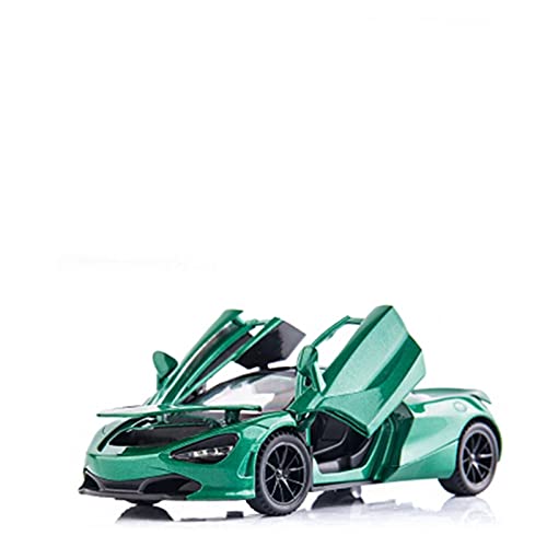 Miniatur Motorfahrzeug-Modelle Diecast 1 32 Für McLaren 720S Sound Und Licht Pull Back Modellautos Legierung Modell Display Adult Collection Fertigmodell(Grün) von BMAONZ