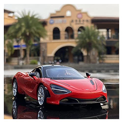 Miniatur Motorfahrzeug-Modelle Diecast 1 32 Für McLaren 720S Sound Und Licht Pull Back Modellautos Legierung Modell Display Adult Collection Fertigmodell(Rot) von BMAONZ