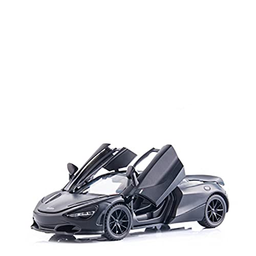 Miniatur Motorfahrzeug-Modelle Diecast 1 32 Für McLaren 720S Sound Und Licht Pull Back Modellautos Legierung Modell Display Adult Collection Fertigmodell(Schwarz) von BMAONZ