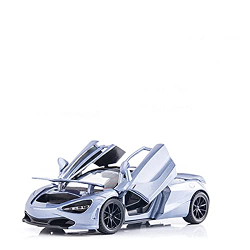 Miniatur Motorfahrzeug-Modelle Diecast 1 32 Für McLaren 720S Sound Und Licht Pull Back Modellautos Legierung Modell Display Adult Collection Fertigmodell(White) von BMAONZ