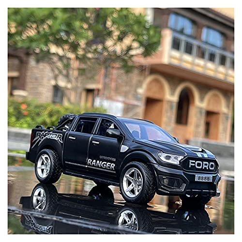 Miniatur Motorfahrzeug-Modelle Diecast Auto Modell 1 32 Für Ford F350 Pickup Sound Und Licht Simulation Legierung Spielzeugauto Modell Dekoration Fertigmodell(Schwarz) von BMAONZ