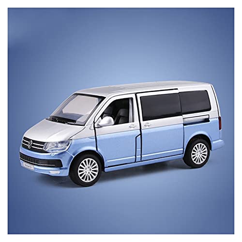 Miniatur Motorfahrzeug-Modelle Diecast Auto Modell 1 32 Für VW Multivan Zurückziehen Sound Und Licht Simulation Legierung Spielzeugauto Fertigmodell(Blau) von BMAONZ