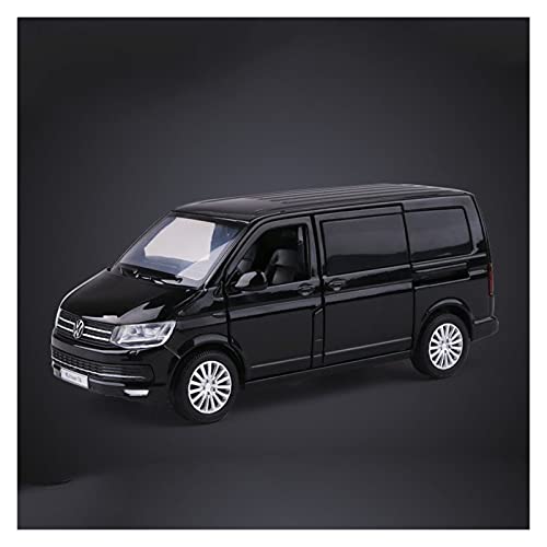 Miniatur Motorfahrzeug-Modelle Diecast Auto Modell 1 32 Für VW Multivan Zurückziehen Sound Und Licht Simulation Legierung Spielzeugauto Fertigmodell(Schwarz) von BMAONZ