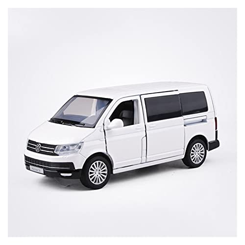 Miniatur Motorfahrzeug-Modelle Diecast Auto Modell 1 32 Für VW Multivan Zurückziehen Sound Und Licht Simulation Legierung Spielzeugauto Fertigmodell(White) von BMAONZ