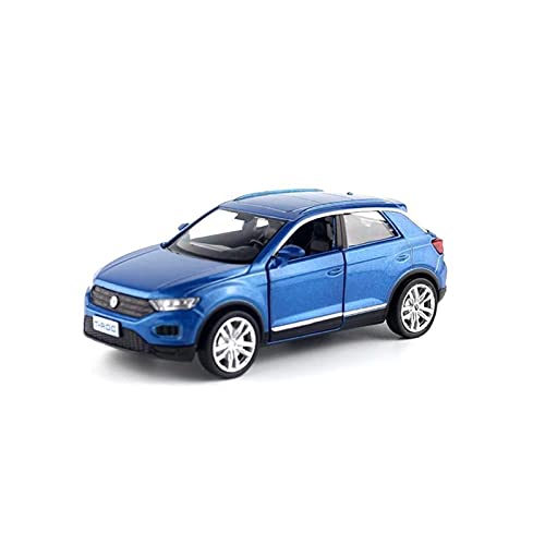 Miniatur Motorfahrzeug-Modelle Diecast Automodell 1 36 Maßstab Für Volkswagen T-ROC SUV Zurückziehen Simulation Legierung Spielzeugautomodell Fertigmodell(Blau) von BMAONZ