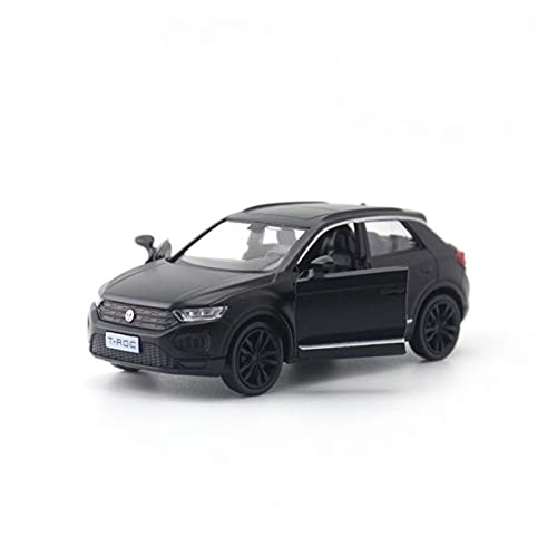 Miniatur Motorfahrzeug-Modelle Diecast Automodell 1 36 Maßstab Für Volkswagen T-ROC SUV Zurückziehen Simulation Legierung Spielzeugautomodell Fertigmodell(Schwarz) von BMAONZ