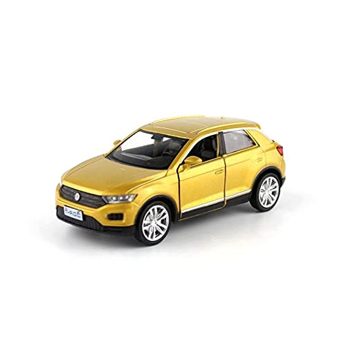 Miniatur Motorfahrzeug-Modelle Diecast Automodell 1 36 Maßstab Für Volkswagen T-ROC SUV Zurückziehen Simulation Legierung Spielzeugautomodell Fertigmodell(Yellow) von BMAONZ