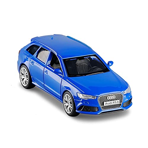 Miniatur Motorfahrzeug-Modelle Für Audi RS6 Zurückziehen 1 36 Spielzeuglegierung Diecast Metal Auto Modellsammlung Simulation Auto Fertigmodell(Blau) von BMAONZ