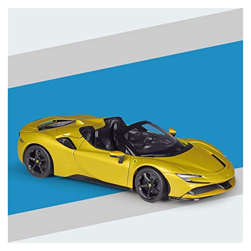 Miniatur Motorfahrzeug-Modelle Für Ferrari SF90Spider Cabrio Sportwagen Simulation Legierung Full Door Scale Car Collection Modell 1 18 Fertigmodell(2) von BMAONZ