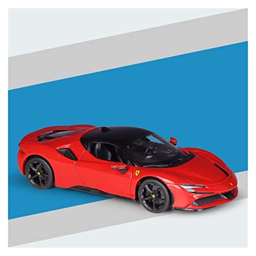 Miniatur Motorfahrzeug-Modelle Für Ferrari SF90Spider Cabrio Sportwagen Simulation Legierung Full Door Scale Car Collection Modell 1 18 Fertigmodell(Taglia unica) von BMAONZ