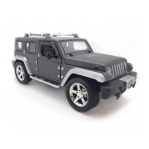 Miniatur Motorfahrzeug-Modelle Für Jeep Wrangler Car Sound Und Light Vehicle Maßstab 1 32 Auto Modell Auto Legierung Simulation Auto Pädagogisches Spielzeug Fertigmodell(Schwarz) von BMAONZ