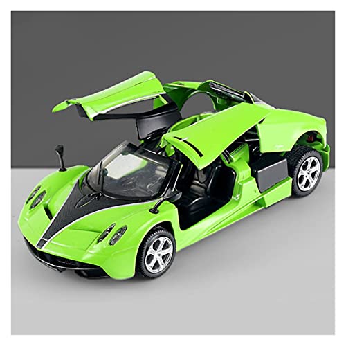 Miniatur Motorfahrzeug-Modelle Für Pagani Huayra Zonda Supercar Zurückziehen Von Sound Und Licht 1 32 Spielzeug Diecast Alloy Metal Model Fertigmodell(Grün) von BMAONZ