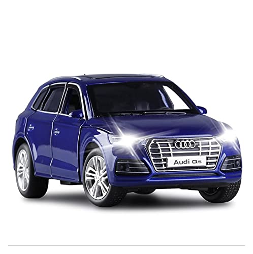 Miniatur Motorfahrzeug-Modelle Legierung Modellauto Sammlung Spielzeug 1 32 Simulation Original Für Audi Q5 SUV Sound Und Licht Diecast Car Fertigmodell(Blau) von BMAONZ