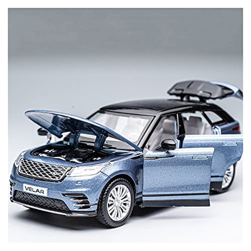 Miniatur Motorfahrzeug-Modelle Legierung Modellauto Sammlung Spielzeug 1 32 Simulation Original Für Land Range Rover Velar Sound Und Licht Fertigmodell(Blau) von BMAONZ