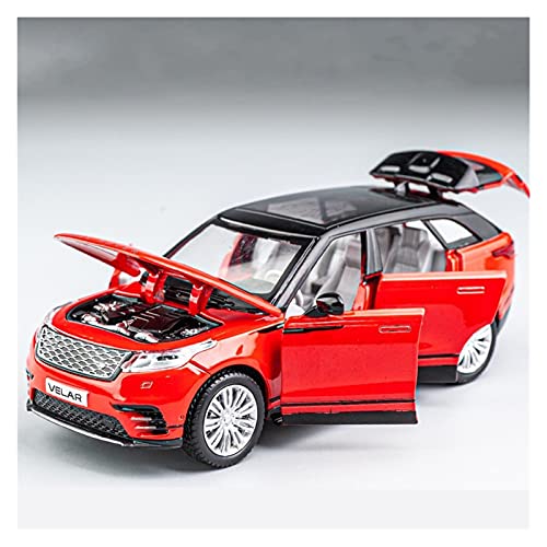 Miniatur Motorfahrzeug-Modelle Legierung Modellauto Sammlung Spielzeug 1 32 Simulation Original Für Land Range Rover Velar Sound Und Licht Fertigmodell(Rot) von BMAONZ