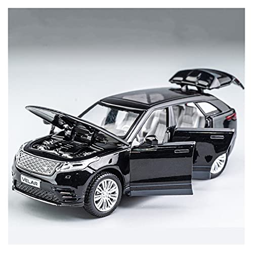 Miniatur Motorfahrzeug-Modelle Legierung Modellauto Sammlung Spielzeug 1 32 Simulation Original Für Land Range Rover Velar Sound Und Licht Fertigmodell(Schwarz) von BMAONZ