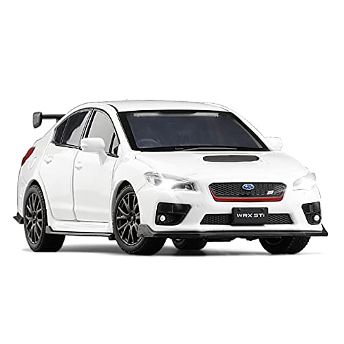 Miniatur Motorfahrzeug-Modelle Legierung Modellautosammlung 1 32 Simulation Original Für Subaru 2016 STI Sound and Light Diecast Car Fertigmodell(White) von BMAONZ