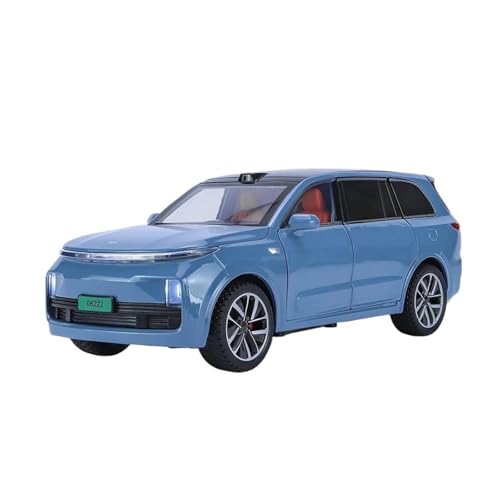 Miniatur Motorfahrzeug-Modelle Legierungsautomodell 1 24 Für Ideal L9 Druckgussmodellsimulation Mit Ton Und Licht Pullback-Spielzeug Fertigmodell(Blau) von BMAONZ