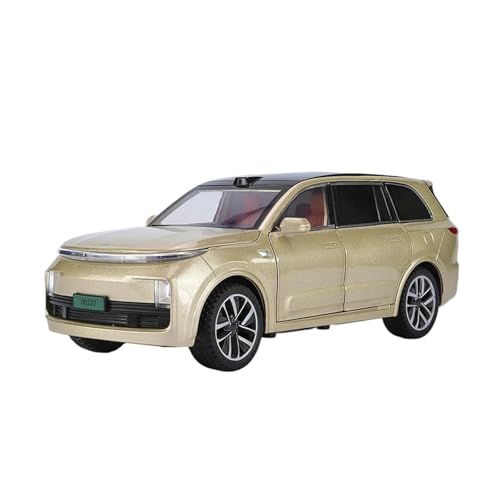 Miniatur Motorfahrzeug-Modelle Legierungsautomodell 1 24 Für Ideal L9 Druckgussmodellsimulation Mit Ton Und Licht Pullback-Spielzeug Fertigmodell(Gold) von BMAONZ