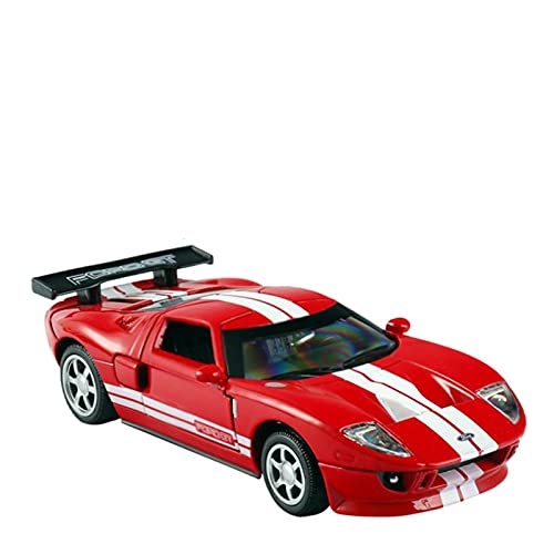 Miniatur Motorfahrzeug-Modelle Maßstab 1 32 Automodell Für Ford GT Rennwagen Sound Und Leichtmetall Diecast Simulation Auto Spielzeugauto Kinderspielzeug Fertigmodell(Rot) von BMAONZ