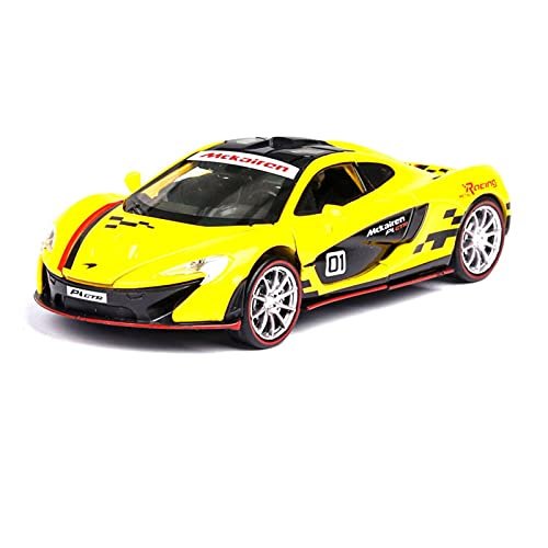Miniatur Motorfahrzeug-Modelle Maßstab 1 32 Automodell Für McLaren 600lt P1 650s Zurückziehen Sound Und Leichtmetall Diecast Simulation Auto Spielzeugauto Fertigmodell(Yellow-b) von BMAONZ