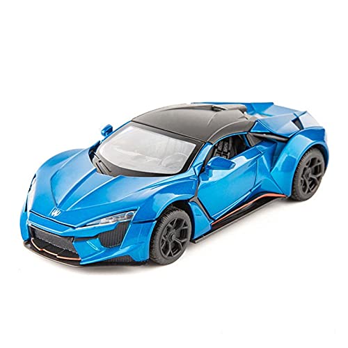 Miniatur Motorfahrzeug-Modelle Maßstab 1 32 Automodell Für W Motors Lykan FENYR Legierung Diecast Simulation Auto Spielzeugauto Kind Fertigmodell(Blau) von BMAONZ