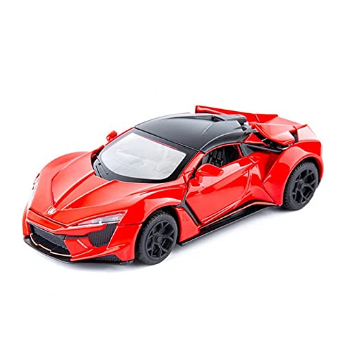 Miniatur Motorfahrzeug-Modelle Maßstab 1 32 Automodell Für W Motors Lykan FENYR Legierung Diecast Simulation Auto Spielzeugauto Kind Fertigmodell(Red-a) von BMAONZ