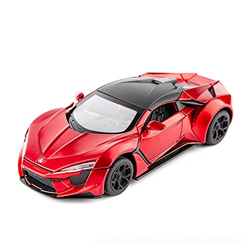 Miniatur Motorfahrzeug-Modelle Maßstab 1 32 Automodell Für W Motors Lykan FENYR Legierung Diecast Simulation Auto Spielzeugauto Kind Fertigmodell(Red-b) von BMAONZ