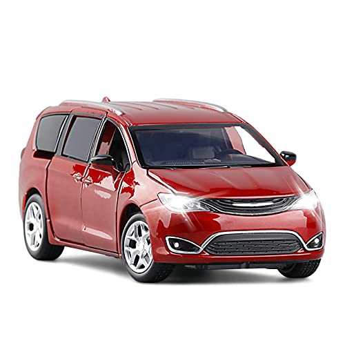 Miniatur Motorfahrzeug-Modelle Maßstab 1 32 Für Chrysler Grand Voyager MPV Sound and Light Car Model Kit Legierung Diecast Simulation Car Fertigmodell(Rot) von BMAONZ